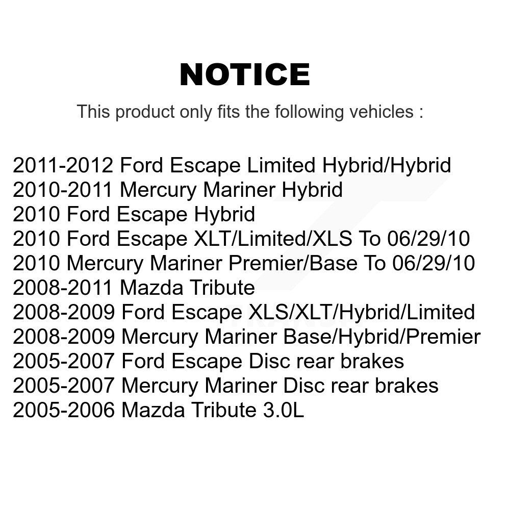 Plaquettes de frein à disque semi-métalliques avant, pour Ford Escape Mazda hommage Mercury