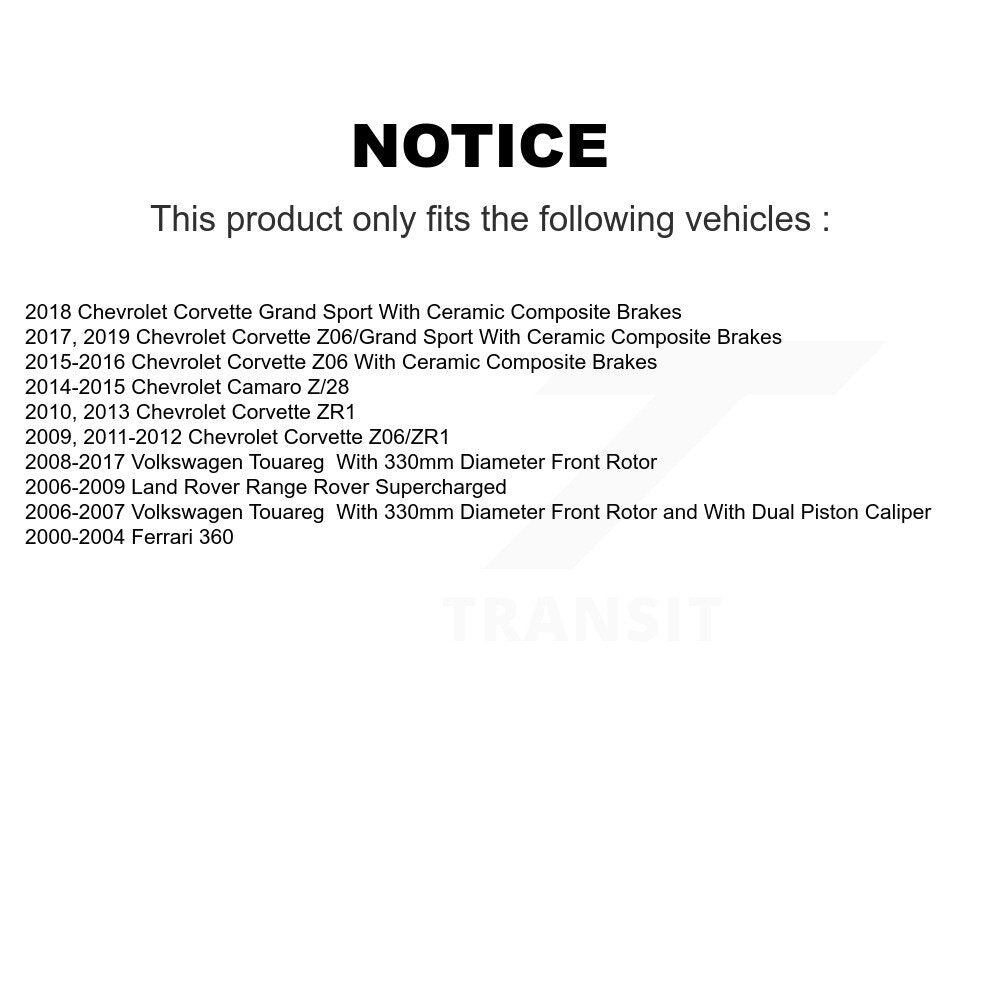 Plaquettes de frein à disque semi-métalliques pour Chevrolet Volkswagen Touareg Corvette Camaro
