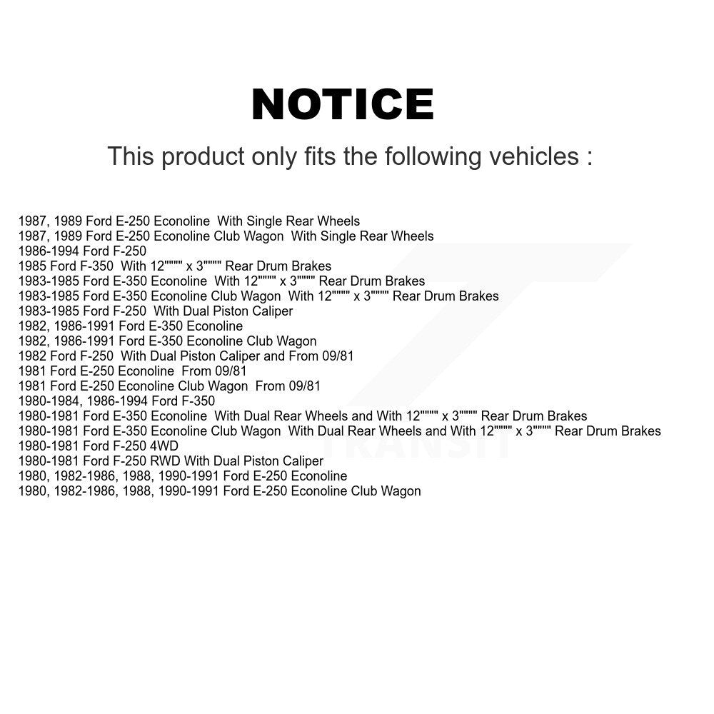 Plaquettes de frein à disque semi-métalliques avant, pour Ford F-250 E-350 Econoline F-350 E-250