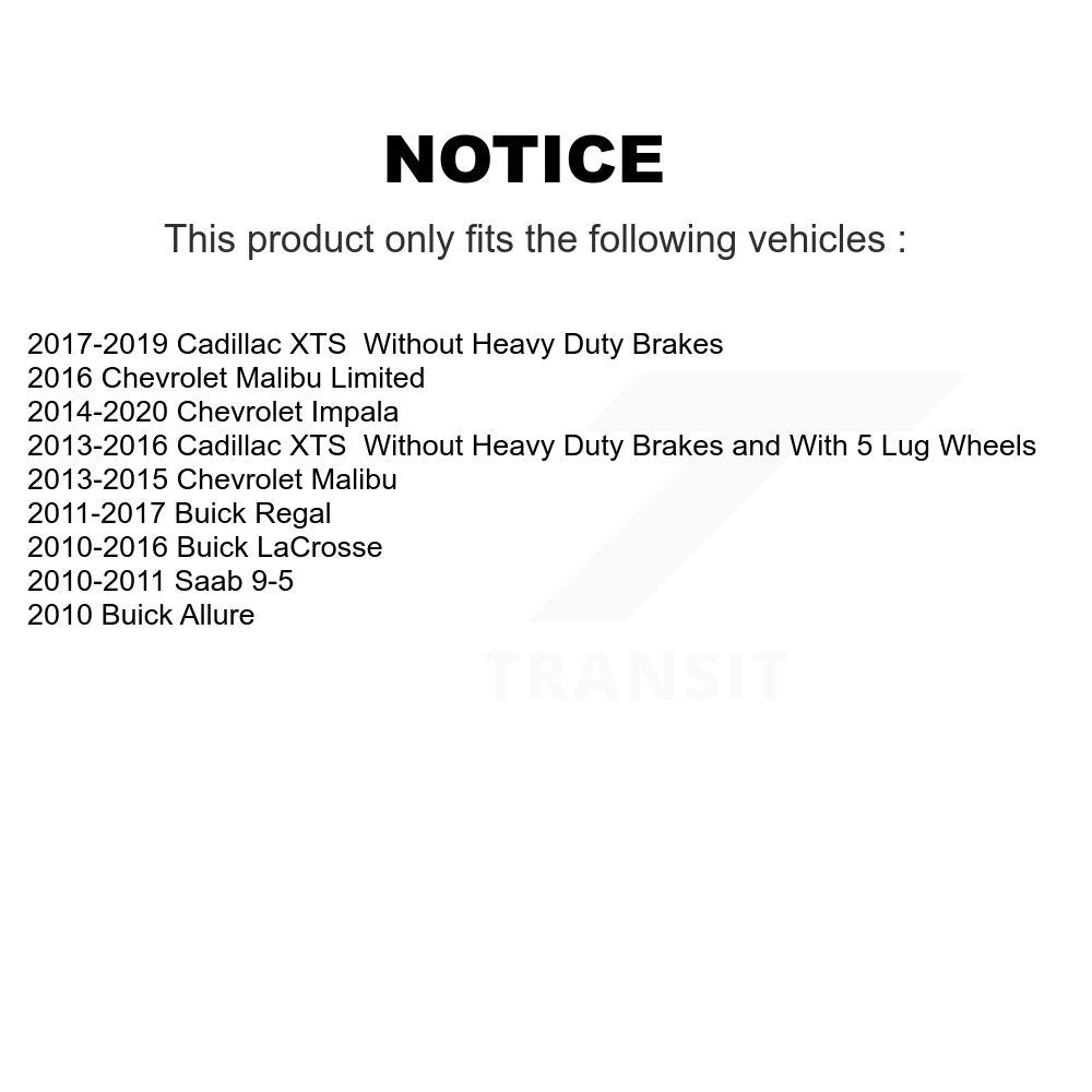 Plaquettes de frein à disque semi-métalliques arrière, pour Chevrolet Buick Malibu Impala LaCrosse
