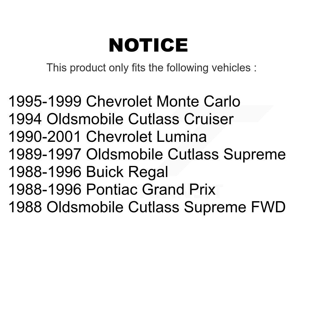 Plaquettes de frein à disque semi-métalliques avant, pour Chevrolet Lumina Oldsmobile Cutlass Pri