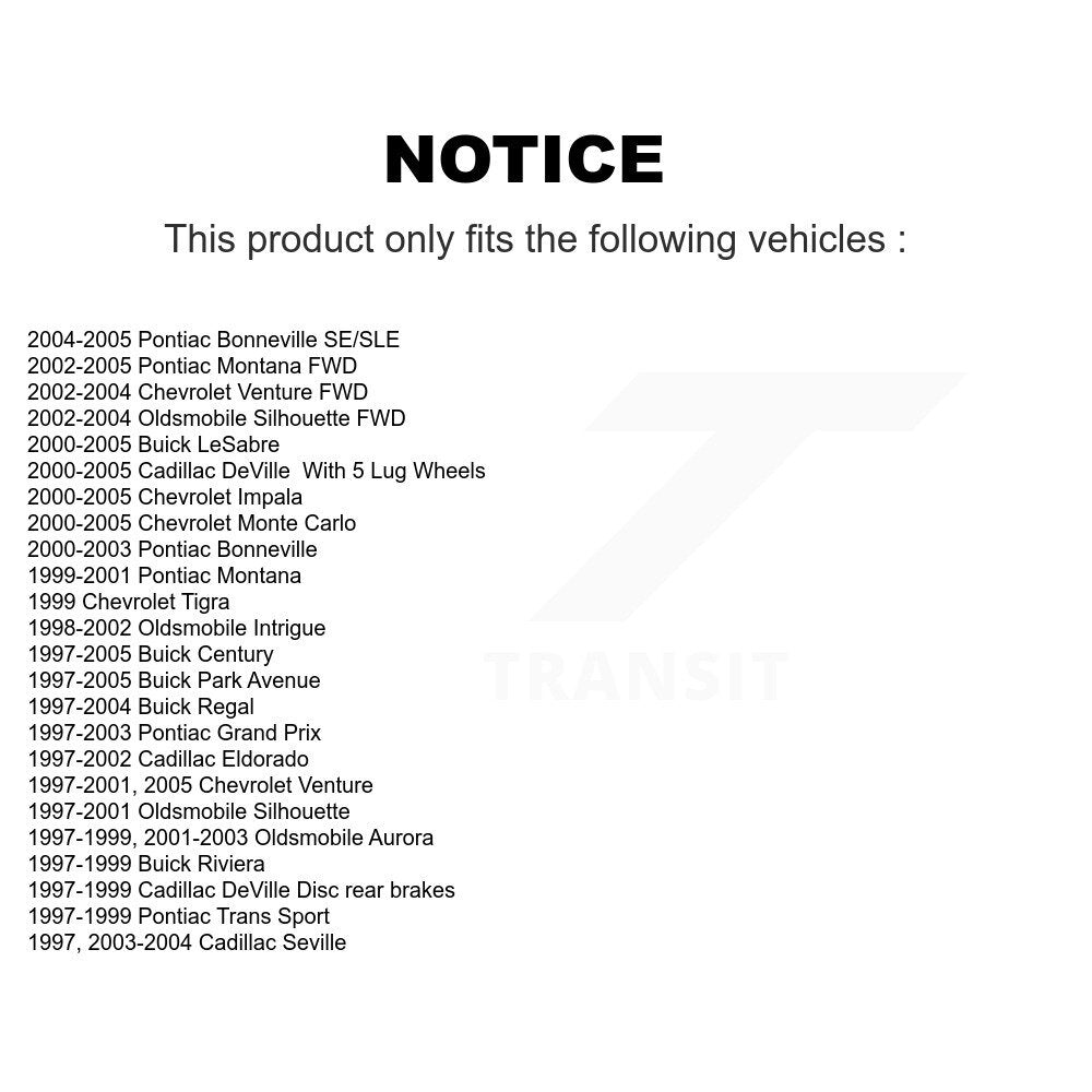 Plaquettes de frein à disque semi-métalliques avant, pour Chevrolet Buick Pontiac Impala Montana