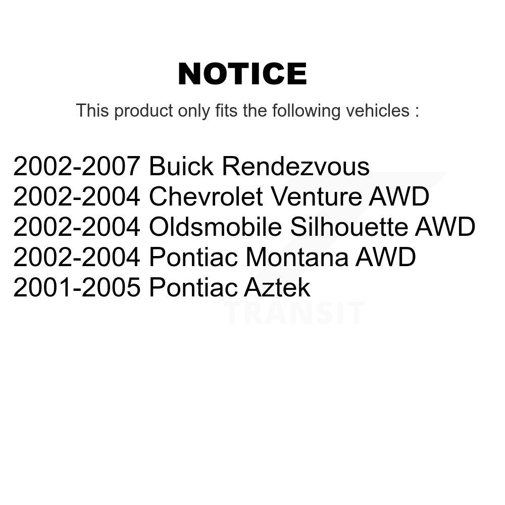 Plaquettes de frein à disque semi-métalliques avant, pour Buick rendez-vous Pontiac Montana Ventur