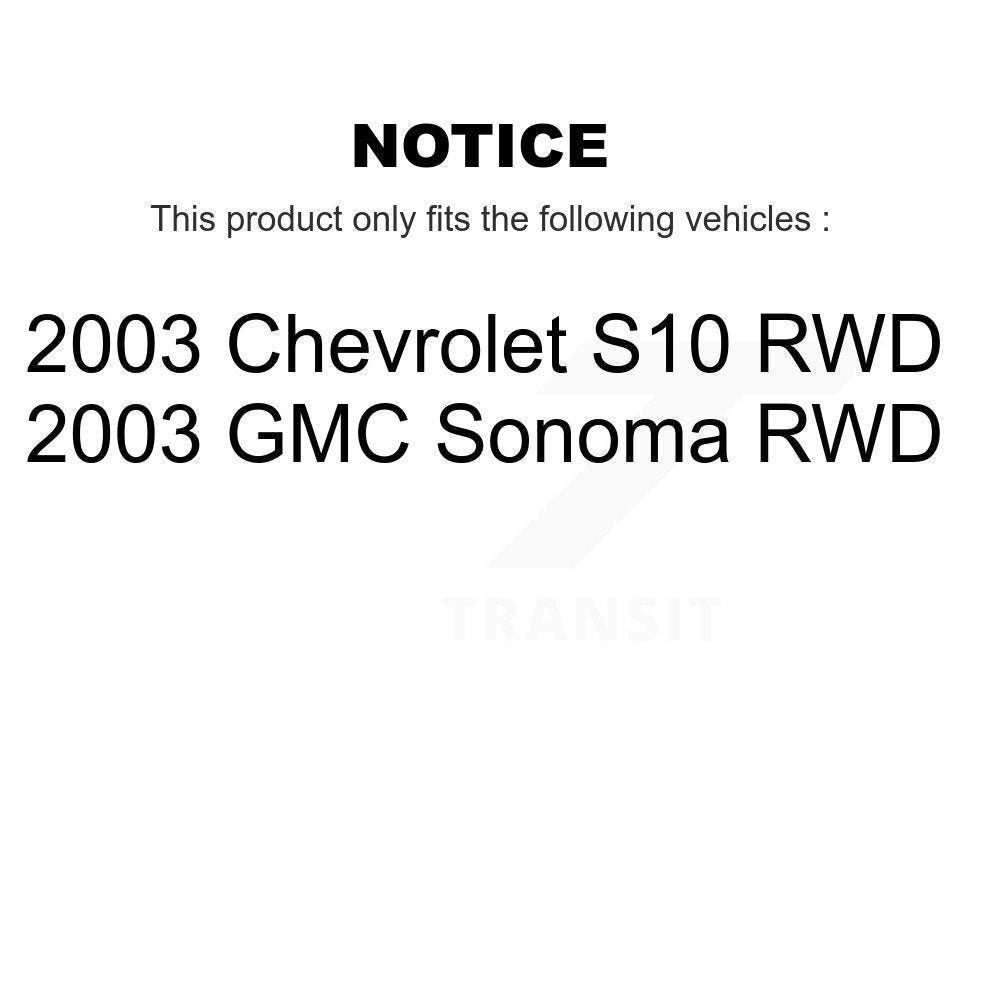 Plaquettes de frein à disque semi-métalliques avant pour Chevrolet S10 GMC Sonoma RWD 2003