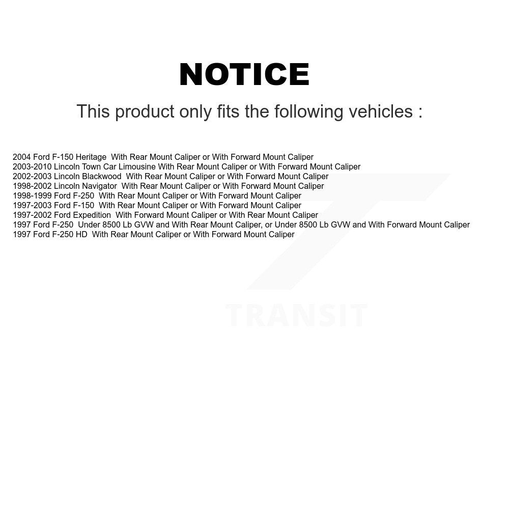 Étrier de frein arrière pour Ford F-150 Lincoln Town Car F-250 HD Expedition Heritage