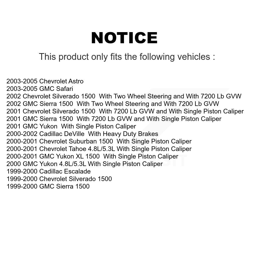 Étrier de frein arrière gauche pour Chevrolet Silverado 1500 GMC Sierra Astro Safari XL