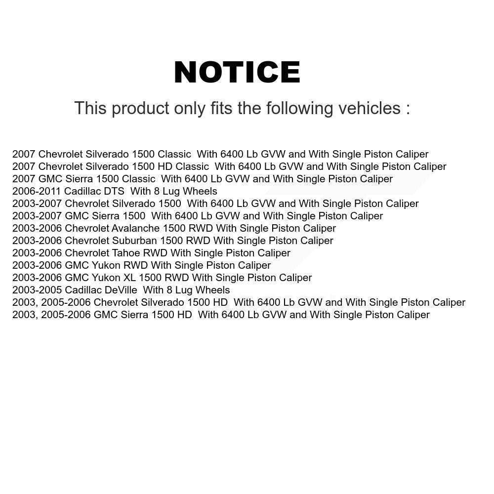 Étrier de frein arrière gauche pour Chevrolet GMC Silverado 1500 Sierra Avalanche DTS H