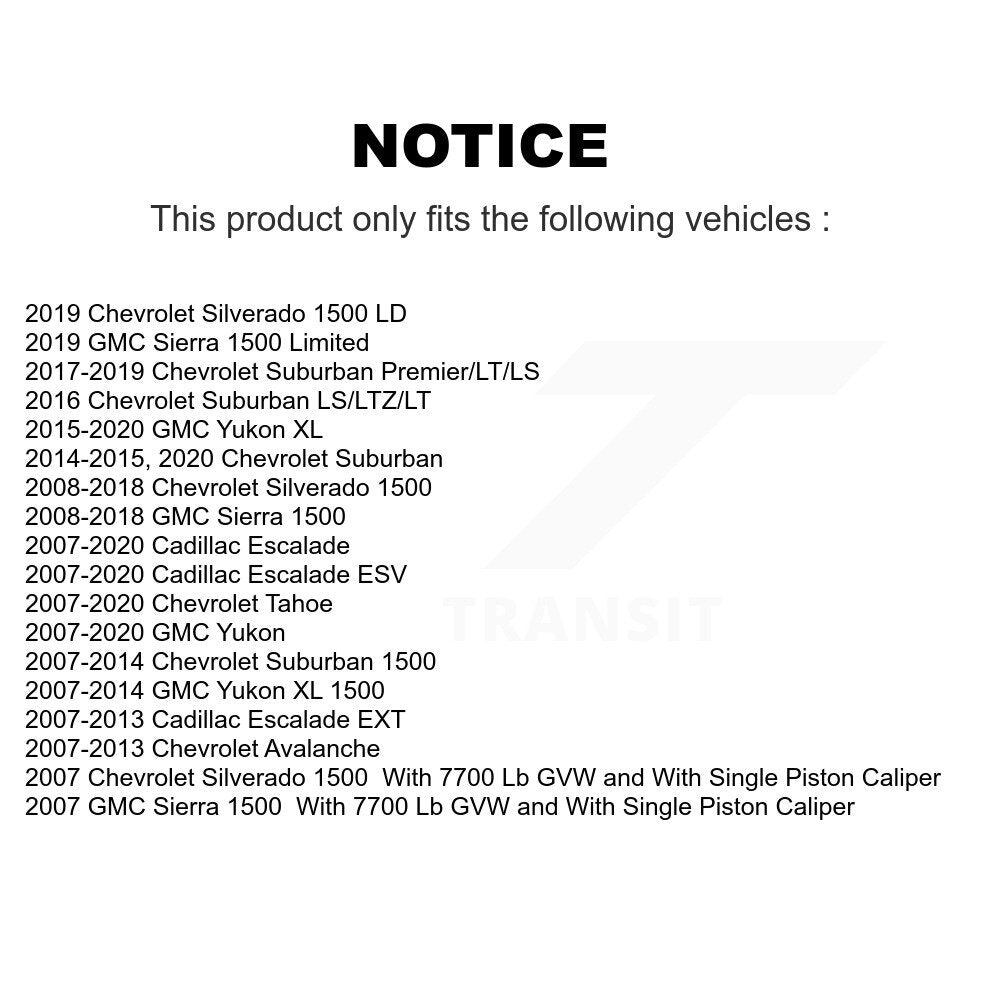 Étrier de frein arrière gauche pour Chevrolet GMC Sierra 1500 Silverado Tahoe Cadillac