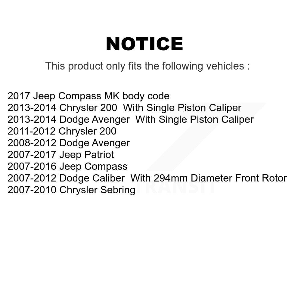 Étrier de frein avant gauche pour Jeep Patriot Dodge Chrysler Compass calibre 200