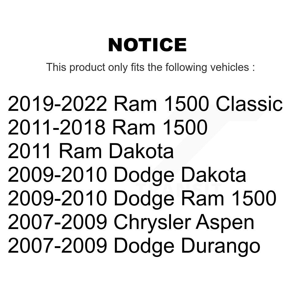 Étrier de frein avant pour Ram 1500 classique Dodge Dakota Chrysler Aspen Durango