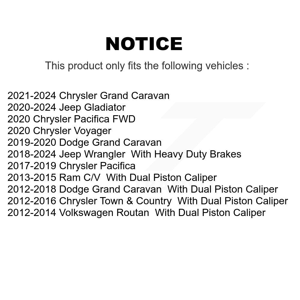 Étrier de frein avant pour grande caravane Dodge Jeep Wrangler Chrysler Town & Ram
