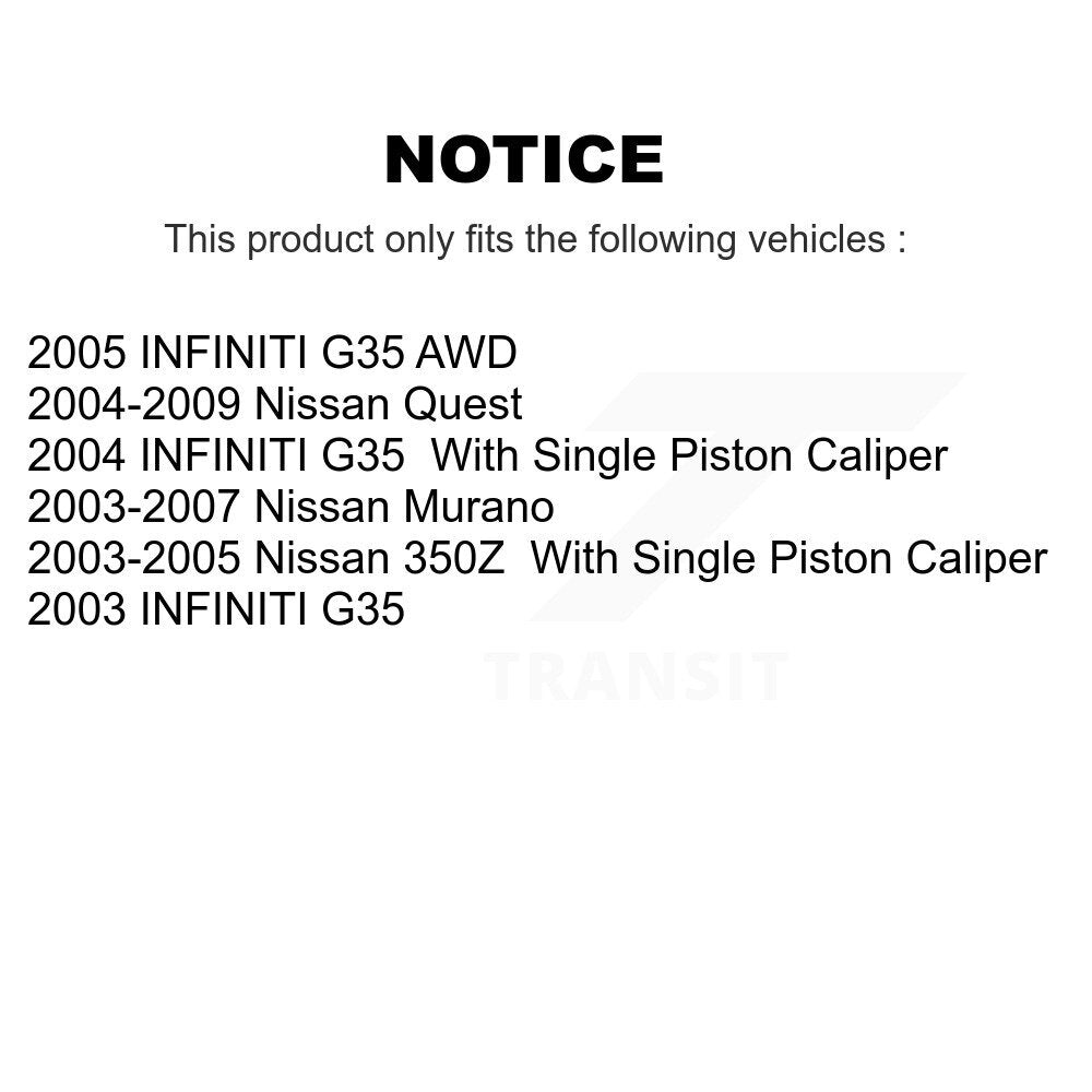 Étrier de frein à disque arrière gauche pour Nissan Murano INFINITI G35 350Z Quest