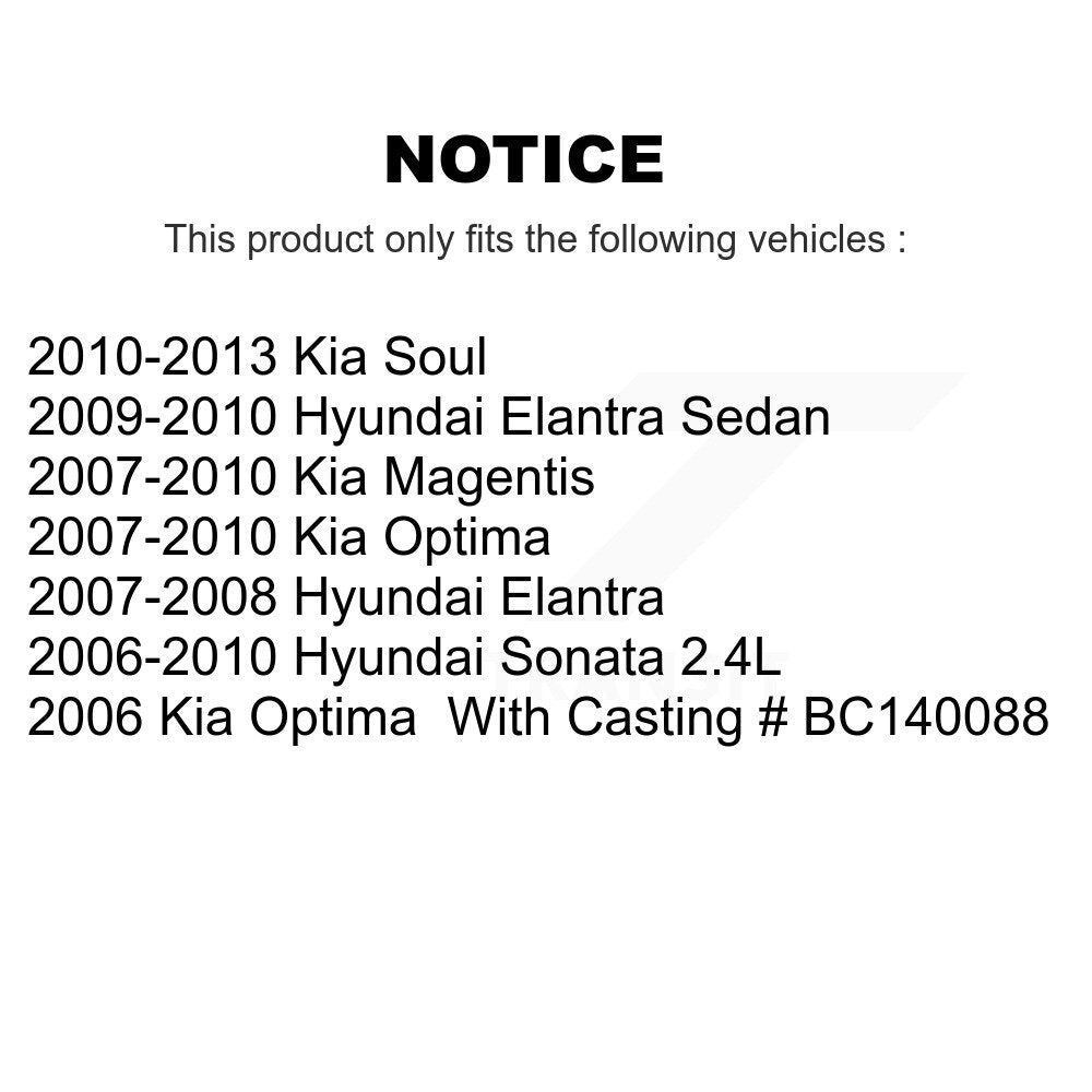 Étrier de frein à disque avant, pour Hyundai Elantra Kia Soul Sonata Optima Magentis