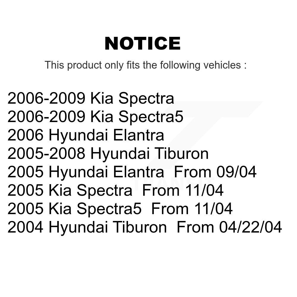 Étrier de frein à disque arrière droit, pour Hyundai Kia Spectra Elantra Tiburon Spectra5