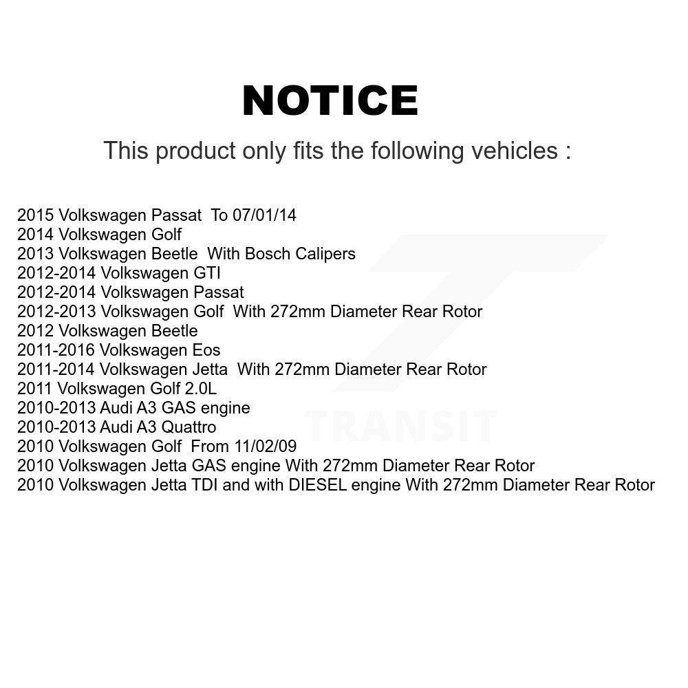 Étrier de frein arrière gauche pour Volkswagen Jetta Golf Passat Beetle Audi GTI Eos A3
