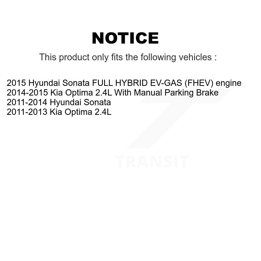 Étrier de frein à disque arrière gauche pour Hyundai Sonata Kia Optima SLC-19B6457