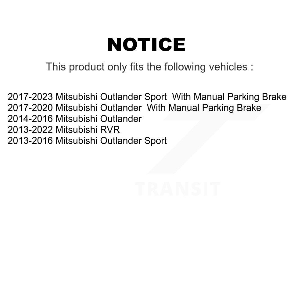 Étrier de frein à disque arrière gauche pour Mitsubishi RVR Outlander Sport SLC-19B7383