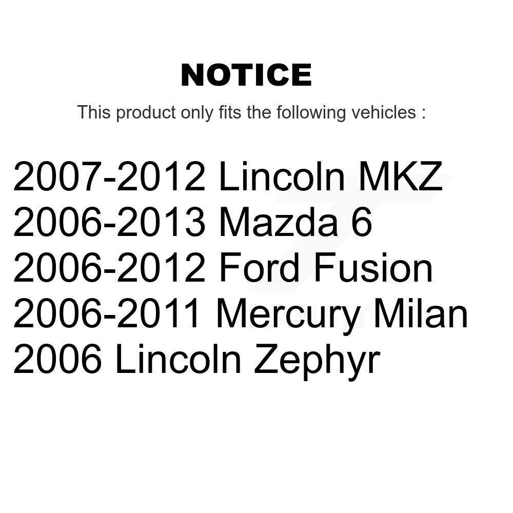 Plaquettes de frein à disque arrière en céramique, pour Ford Fusion Mazda 6 Lincoln MKZ Zephyr Mercury