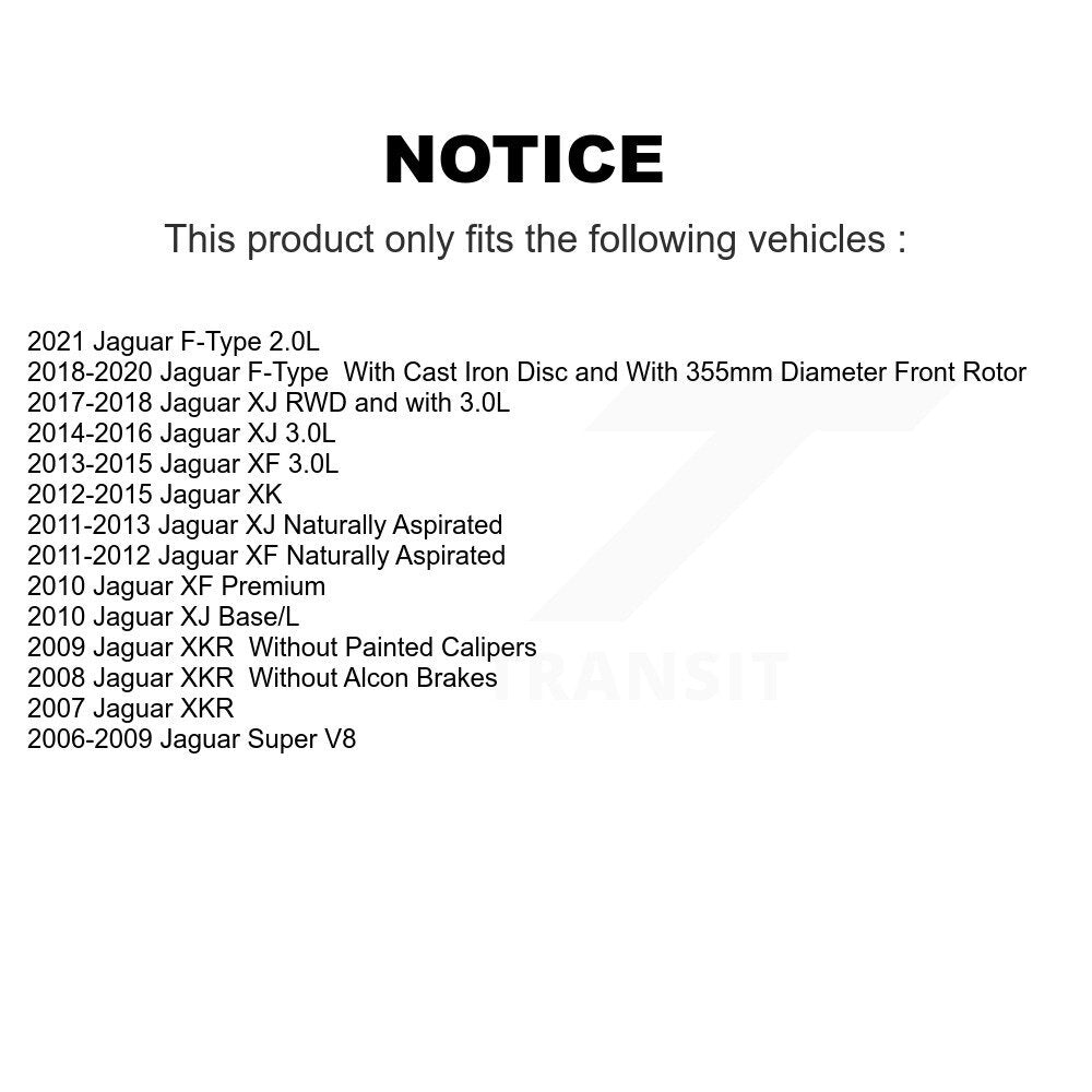 Plaquettes de frein à disque avant en céramique, pour Jaguar XF XJ F-Type XKR XK TEC-1240