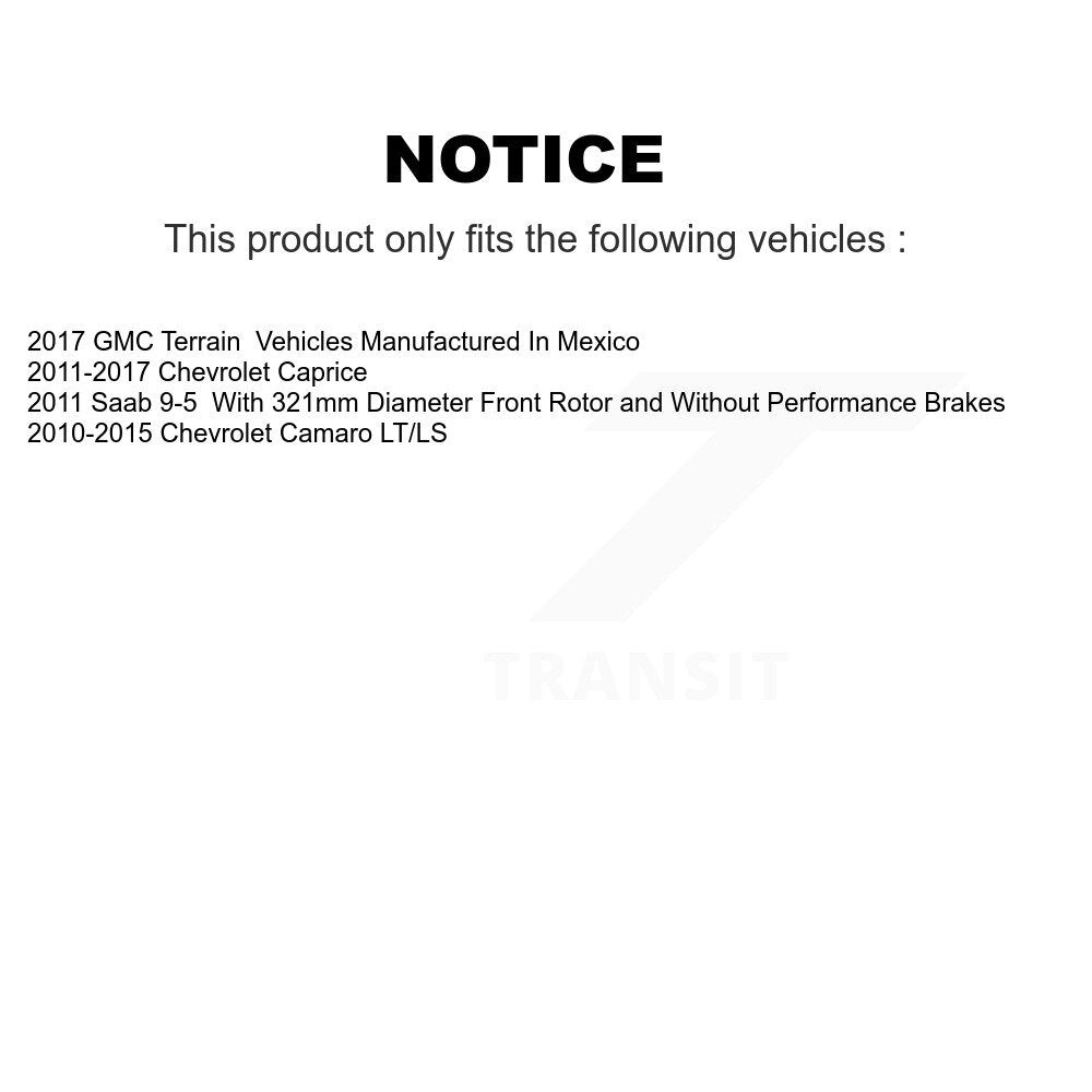 Plaquettes de frein à disque avant en céramique, pour Chevrolet Camaro GMC Terrain Saab 9-5 Caprice