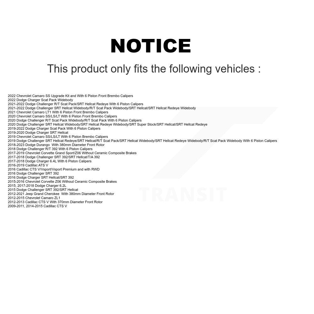 Plaquettes de frein à disque avant en céramique, pour Jeep Grand Cherokee Dodge Durango Chevrolet