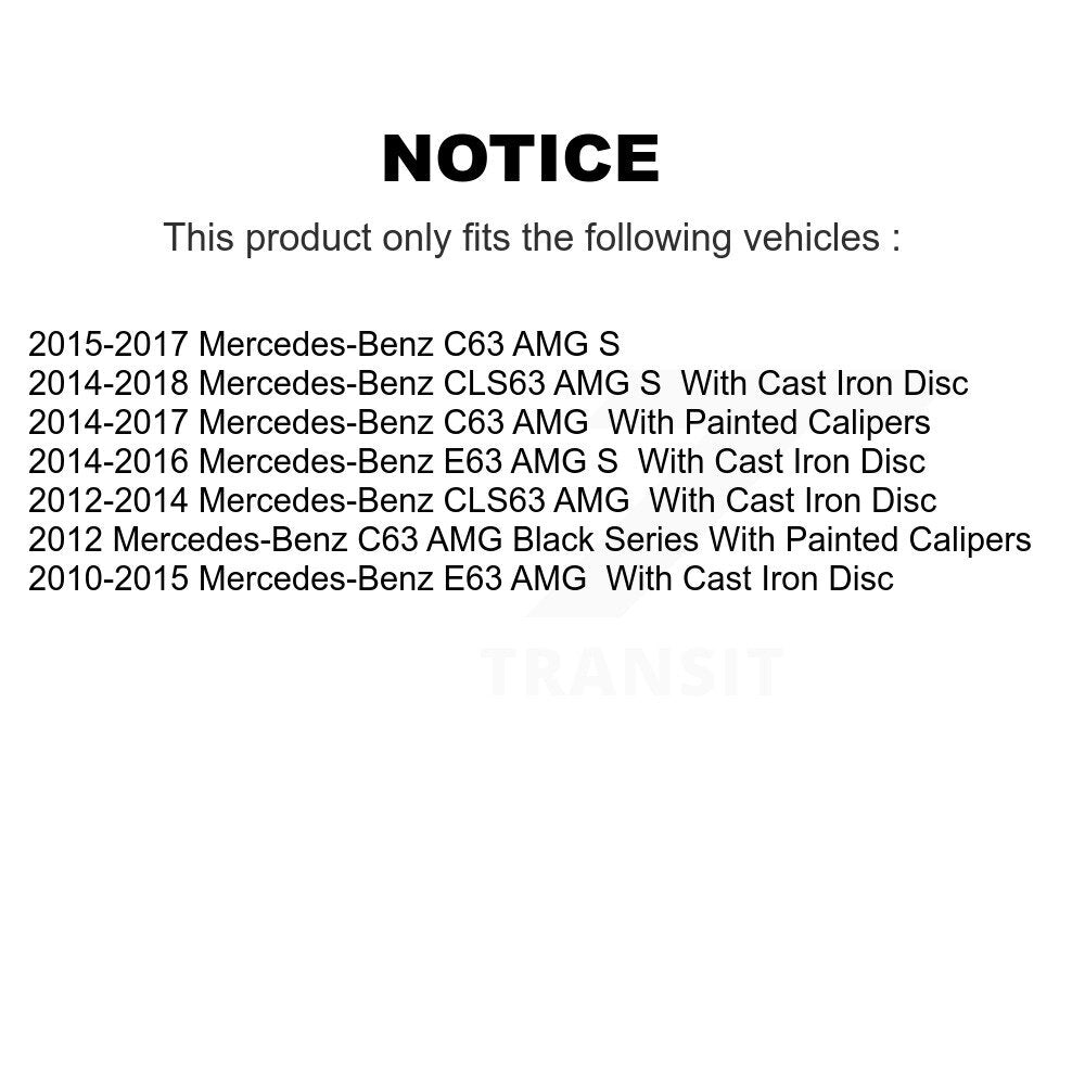 Plaquettes de frein à disque arrière en céramique, pour Mercedes-Benz C63 AMG S E63 CLS63 TEC-1450
