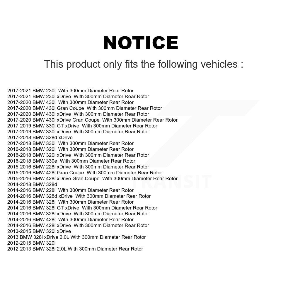 Plaquettes de frein à disque arrière en céramique, pour BMW 328i xDrive 330i 320i 428i 328d 230i 430i