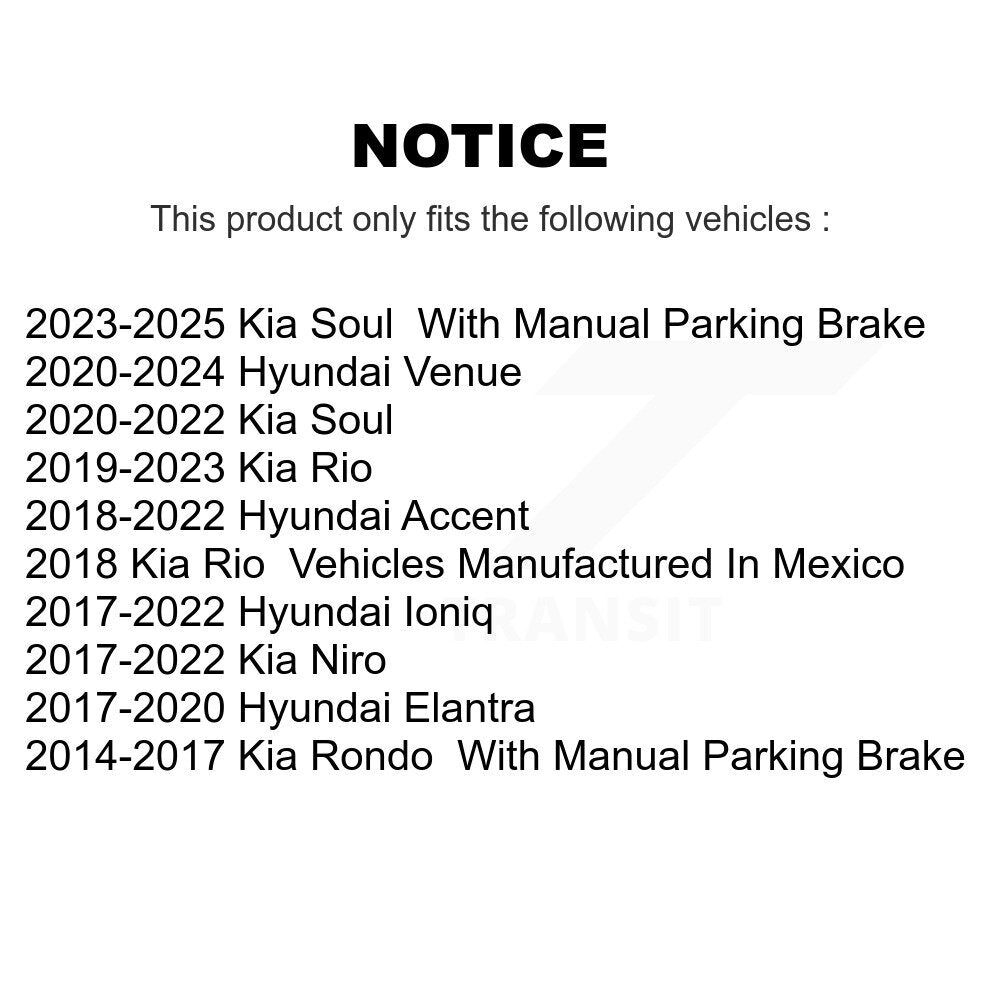 Plaquettes de frein à disque arrière en céramique, pour Hyundai Elantra Kia Venue Rio Soul Ioniq Rondo