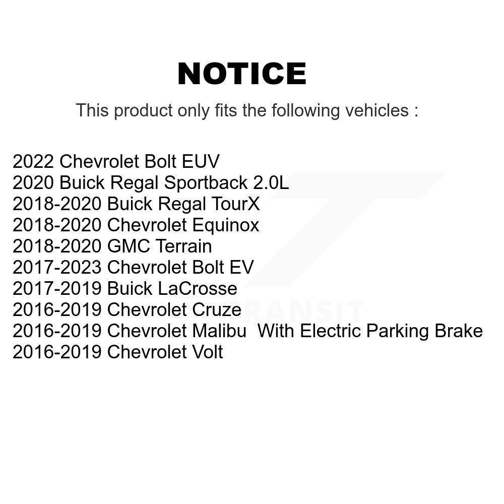 Plaquettes de frein à disque arrière en céramique, pour Chevrolet Cruze Equinox GMC Terrain Bolt EV EU