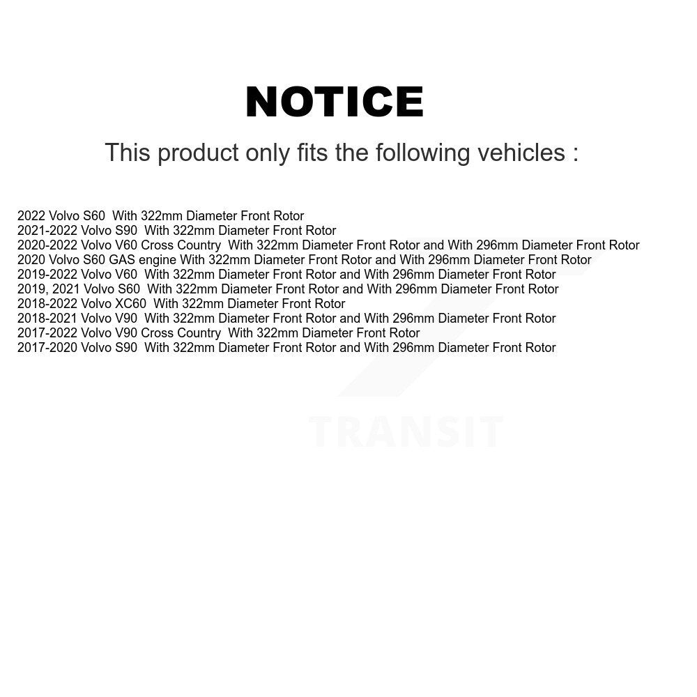 Plaquettes de frein à disque en céramique, pour Volvo XC60 S60 V60 V90 Cross Country S90 TEC-1924