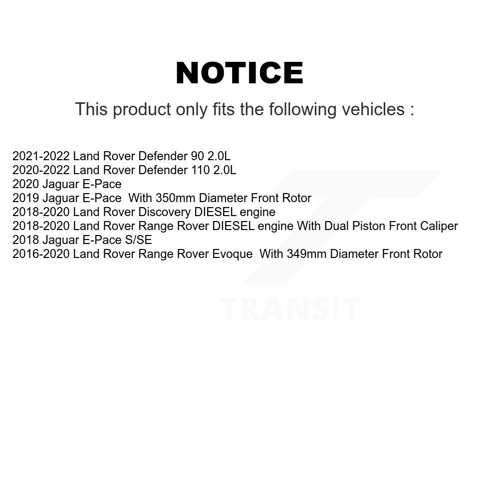 Plaquettes de frein à disque avant en céramique, pour Land Rover Range Evoque Defender 110 Discover