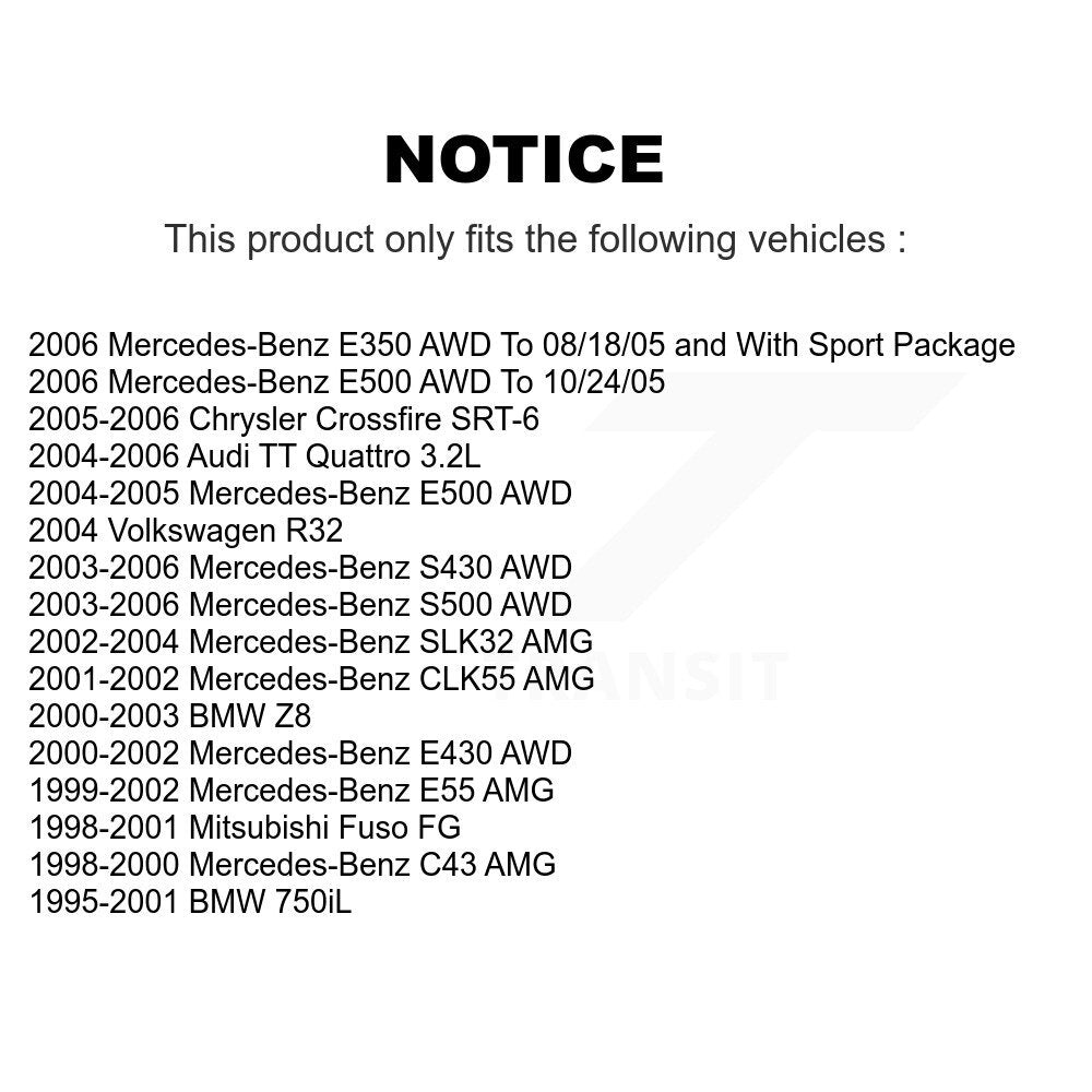 Plaquettes de frein à disque avant en céramique, pour mercedes-benz Chrysler Crossfire E350 S430 TT