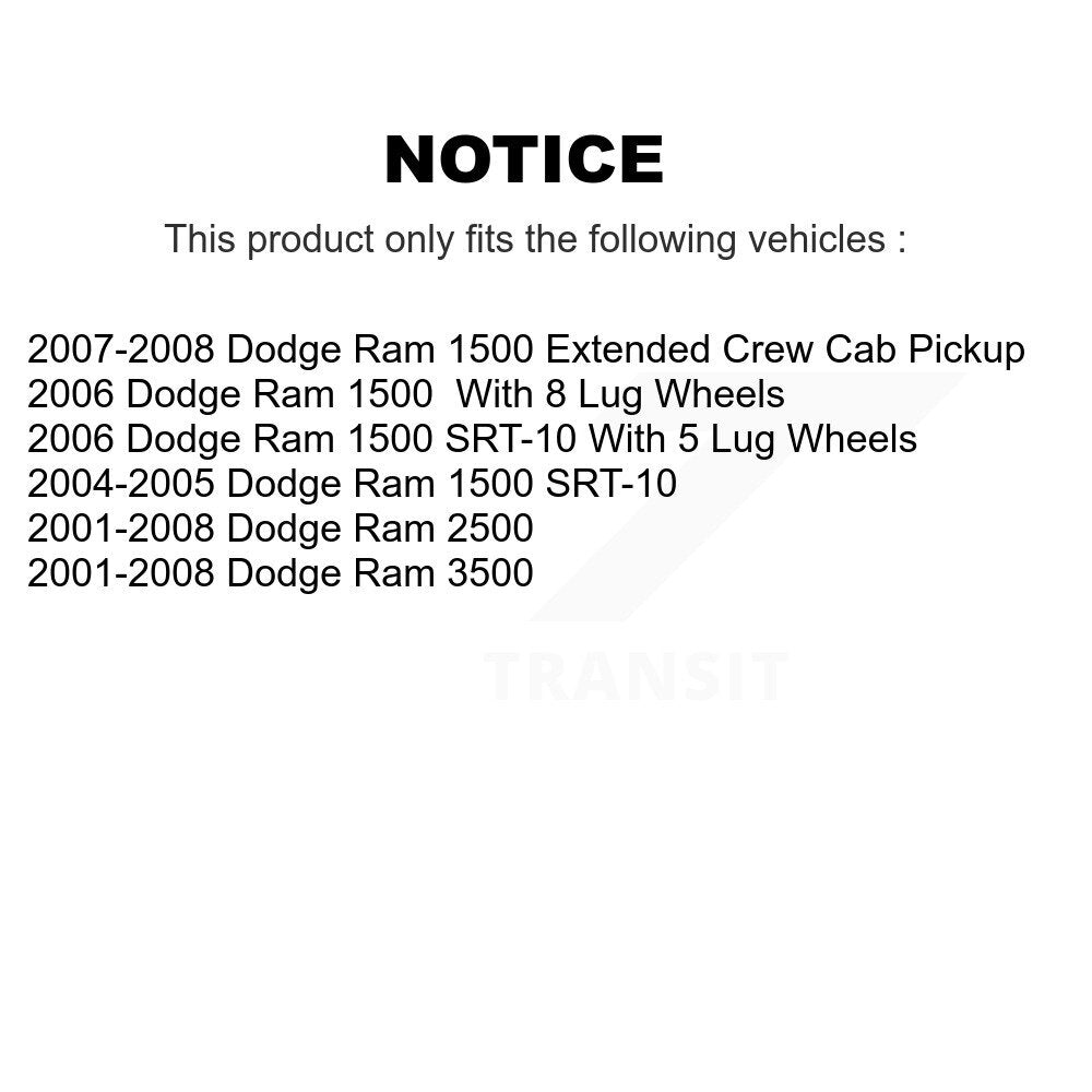 Plaquettes de frein à disque arrière en céramique, pour Dodge Ram 1500 2500 3500 TEC-702A