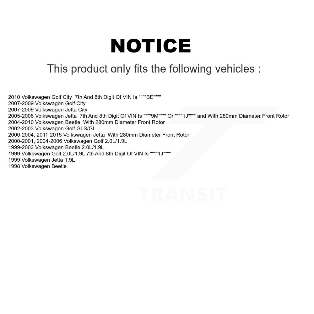 Plaquettes de frein à disque avant en céramique, pour Volkswagen Jetta Golf Beetle City TEC-768A
