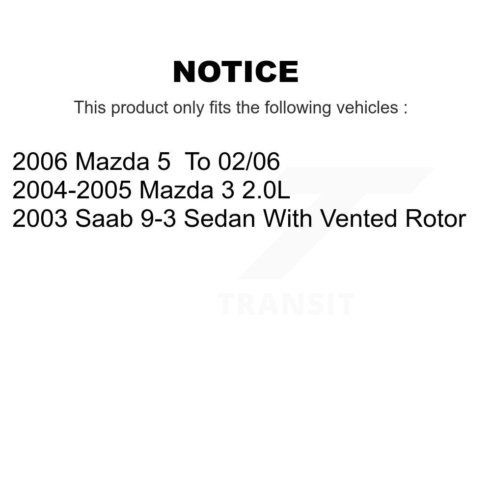 Plaquettes de frein à disque arrière en céramique, pour Mazda 3 5 Saab 9-3 TEC-973