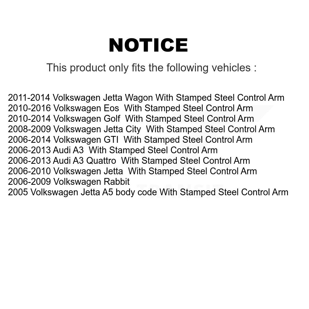 Bras de commande de Suspension inférieur avant droit, pour Volkswagen Jetta Golf Rabbit GTI A