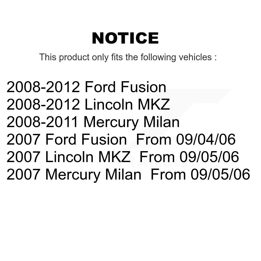 Ensemble de rotule de bras de commande de Suspension avant inférieur avant pour Ford Fusion