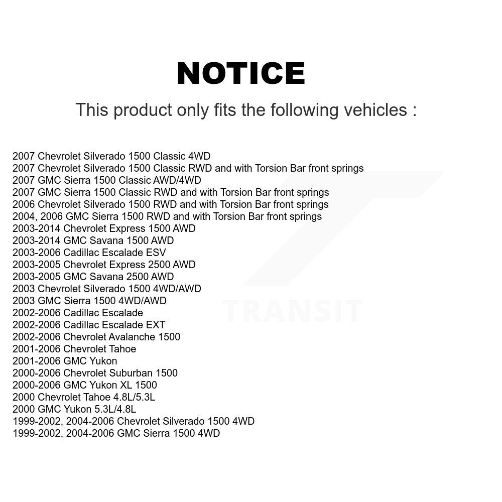 Ensemble de rotule de bras de commande de Suspension inférieur avant gauche, pour Chevrolet GMC X