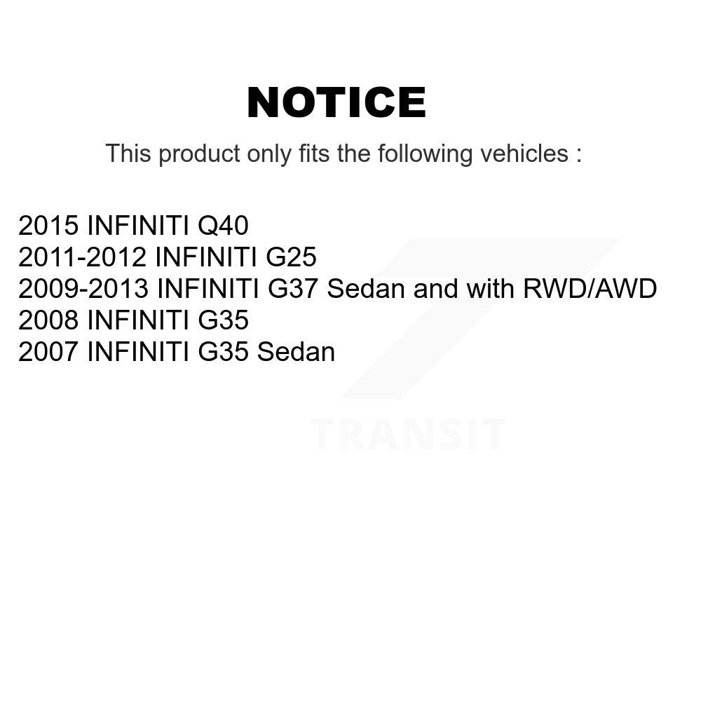 Ensemble de rotule de bras de commande de Suspension supérieure avant gauche pour INFINITI G37 G3