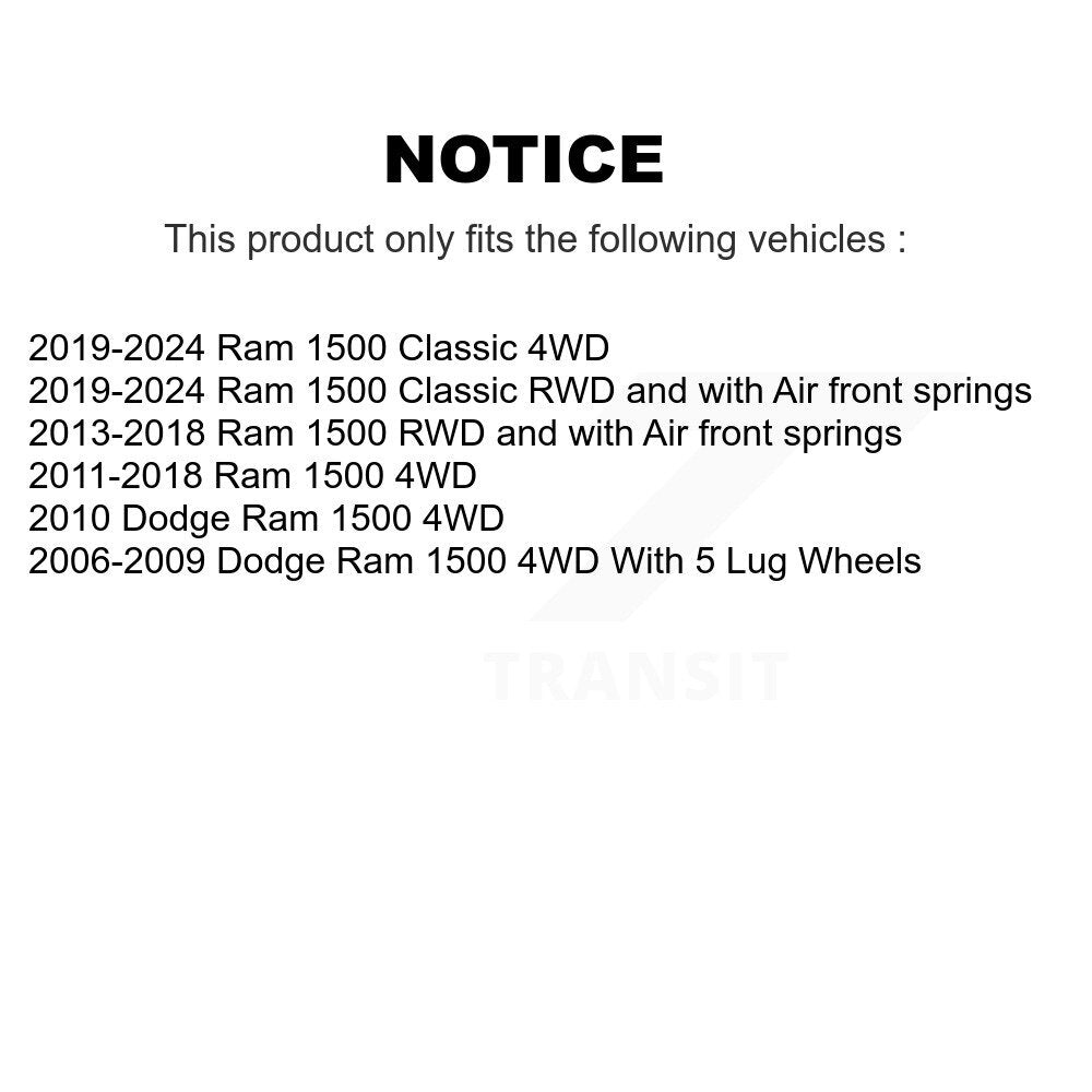Ensemble de rotule de bras de commande de Suspension inférieure avant droite, pour Ram 1500 Dodge