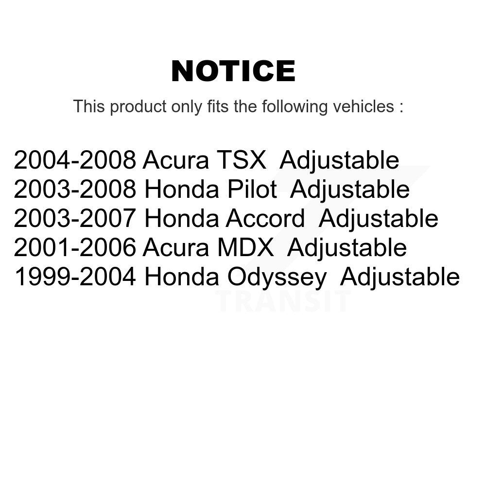 Ensemble de rotule de bras de commande de Suspension supérieure arrière, pour Honda Accord Acura MD