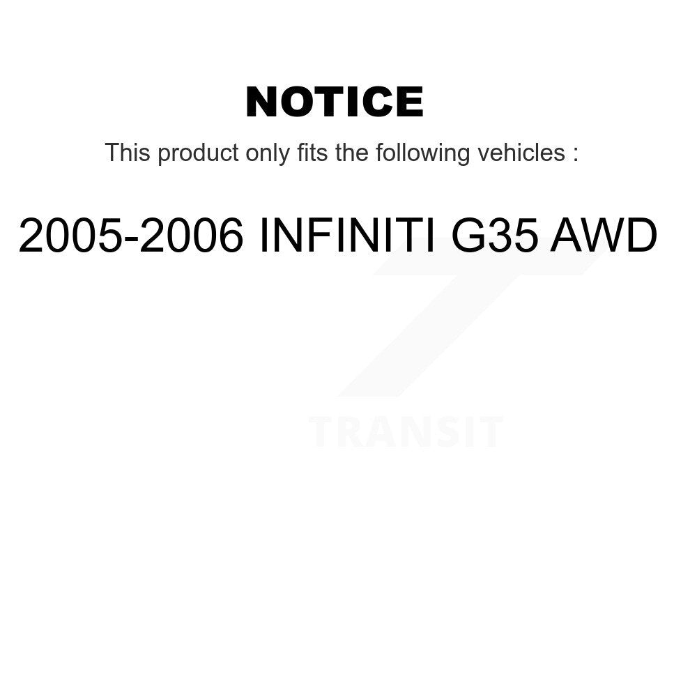 Bras de commande de suspension avant inférieur avant droit pour INFINITI G35 AWD 2005-2006