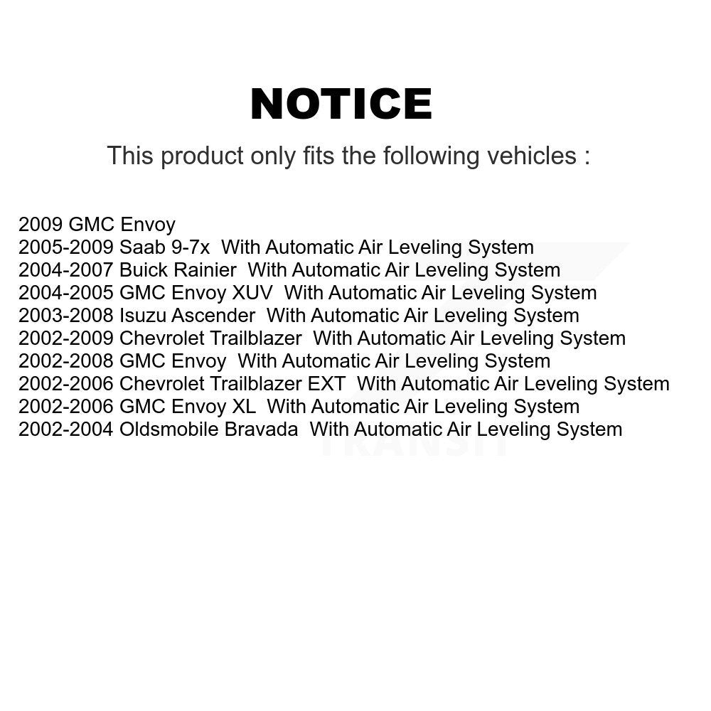 Bras de suspension supérieur arrière pour Chevrolet GMC Trailblazer Envoy XL EXT