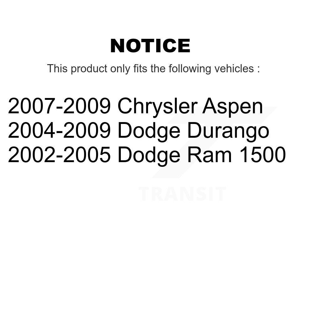 Ensemble de rotule de bras de commande de Suspension supérieure avant, pour Dodge Ram 1500 Aspen