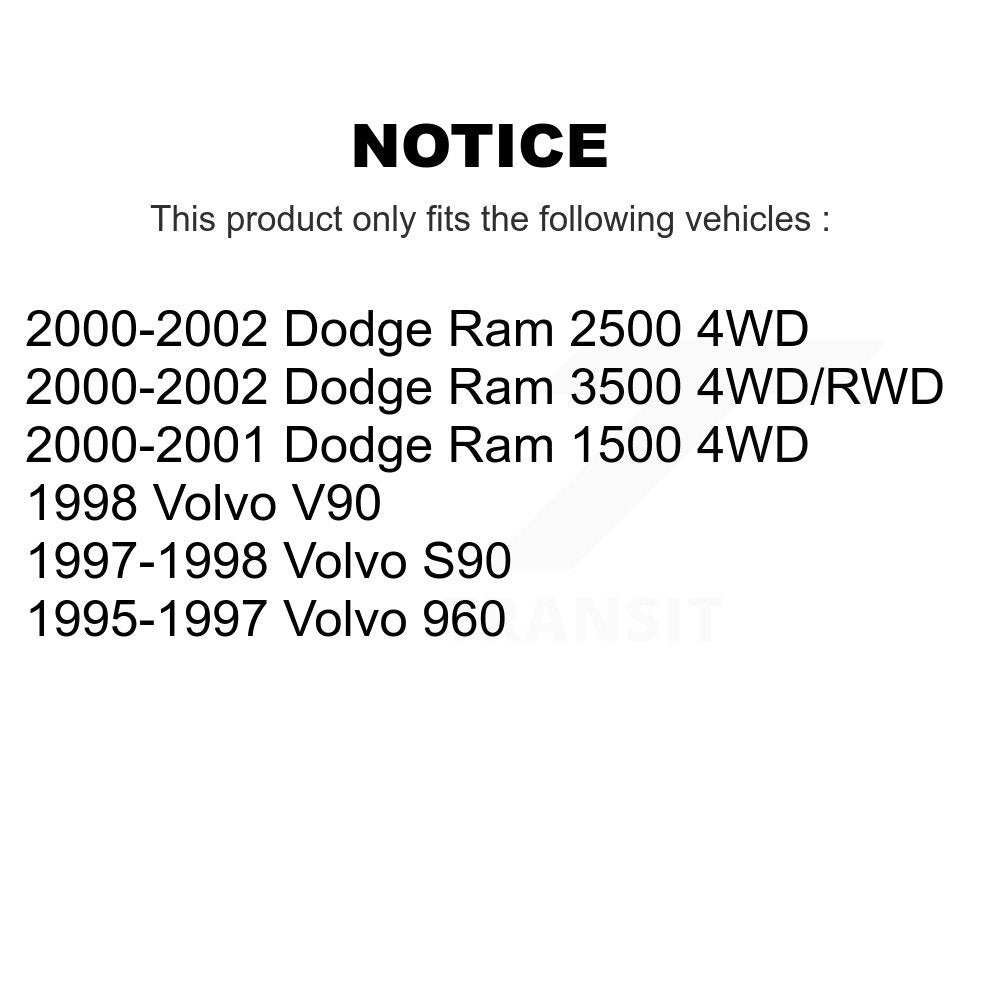 Extrémité de biellette de direction avant gauche, pour Dodge Ram 2500 1500 3500 Volvo 960 S90 V90