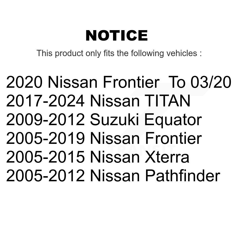 Extrémité de biellette de direction extérieure avant gauche pour Nissan Frontier Pathfinder Xterra
