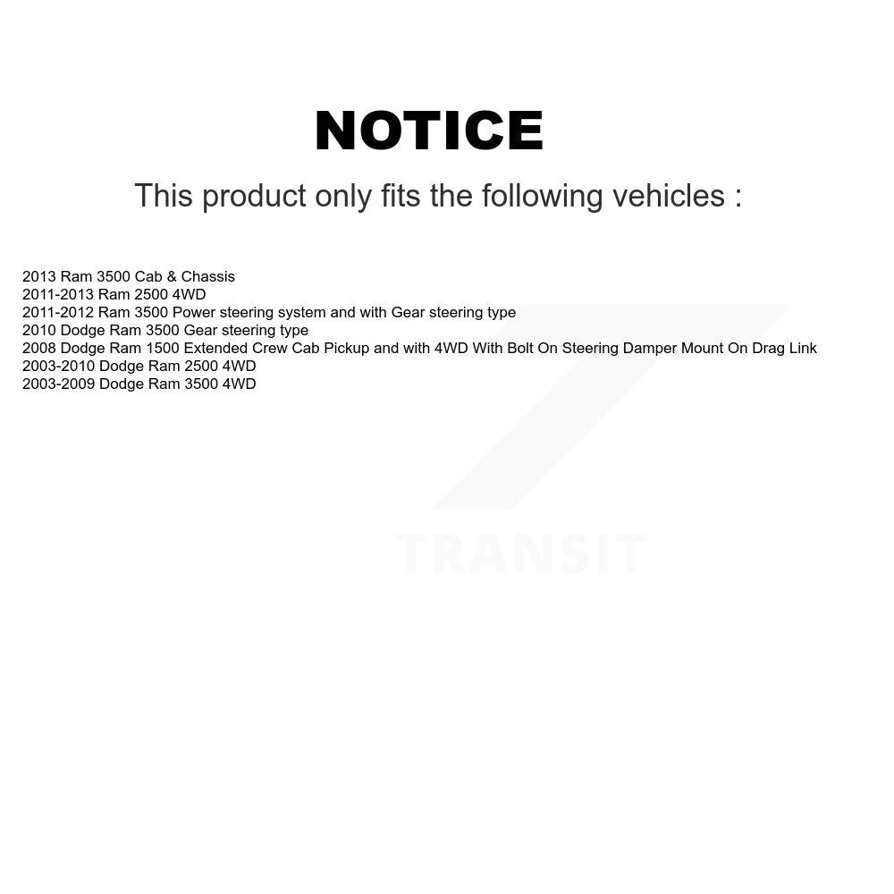 Extrémité de biellette de direction avant gauche, intérieur au bras Pitman, pour Dodge Ram 3500 2500 150