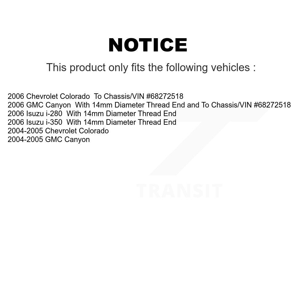 Extrémité de biellette de direction extérieure avant, pour Chevrolet Colorado GMC Canyon Isuzu i-280