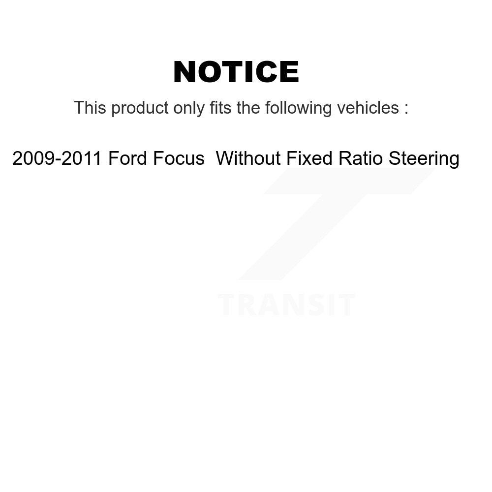 Extrémité de biellette de direction intérieure avant pour Ford Focus sans rapport fixe TOR-EV80078