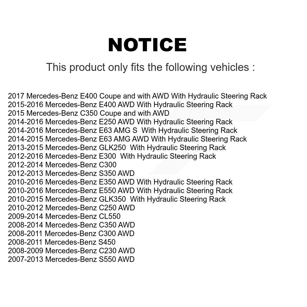 Extrémité de biellette de direction intérieure avant, pour mercedes-benz C300 GLK350 GLK250 E350 C350